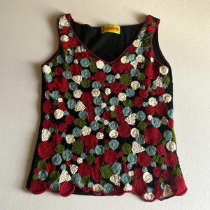 Jocomomola Crocheted Wool Tank Top